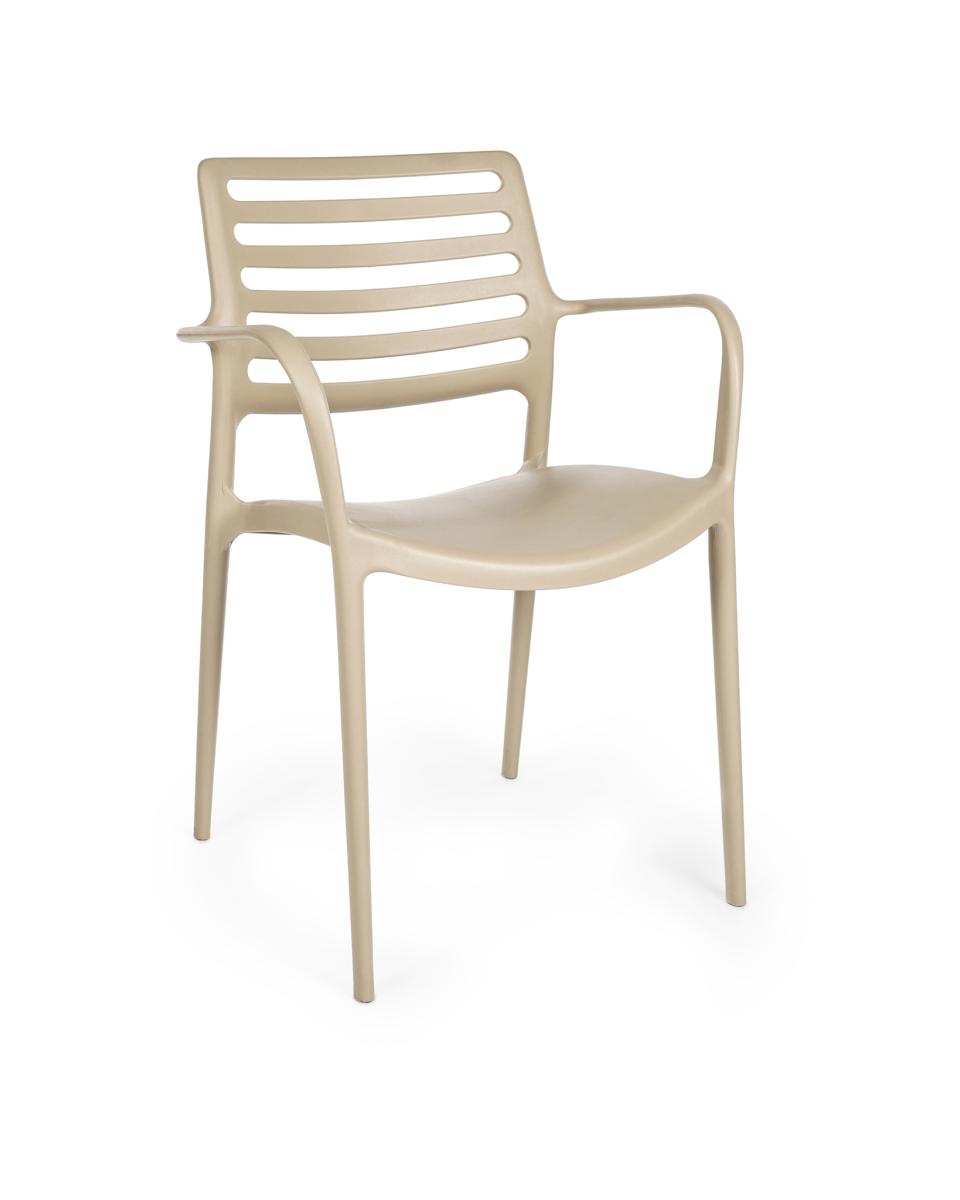 Terrasstoel - Louise - Beige - Kunststof - Promoline