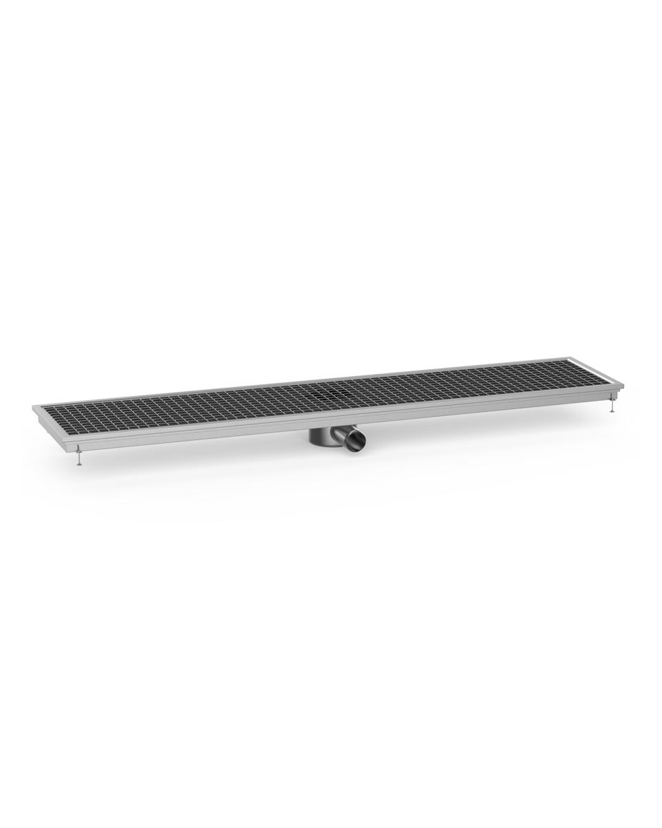 Vloerput goot/afvoer - Met zijuitloop - 140 x 30 x 13.5 CM - Promoline