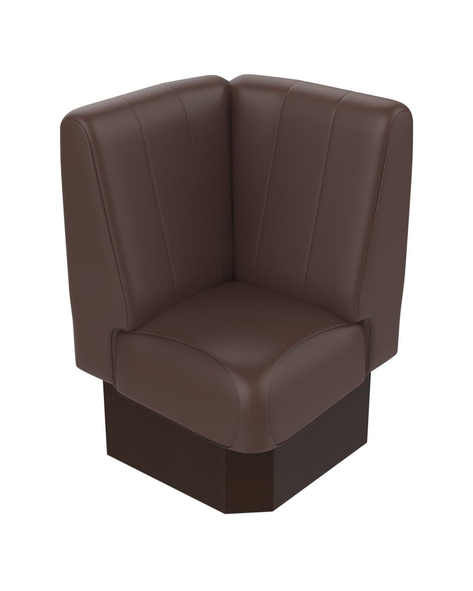 Hoekbank - Bistro - Bruin - 60 x 60 cm - Promoline