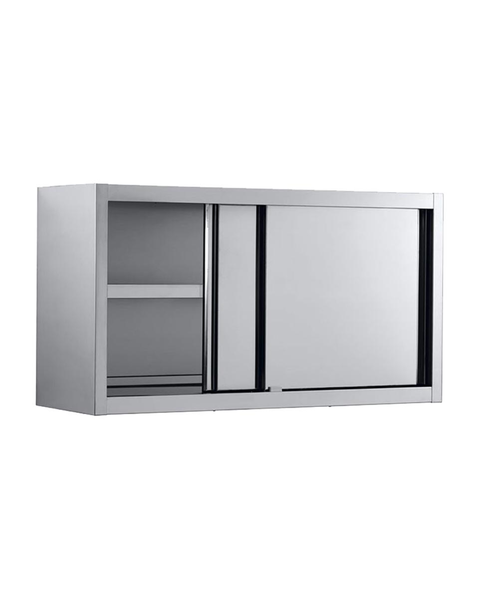 Wandkast - RVS - H 66 x 120 x 40 CM - Schuifdeuren - Promoline