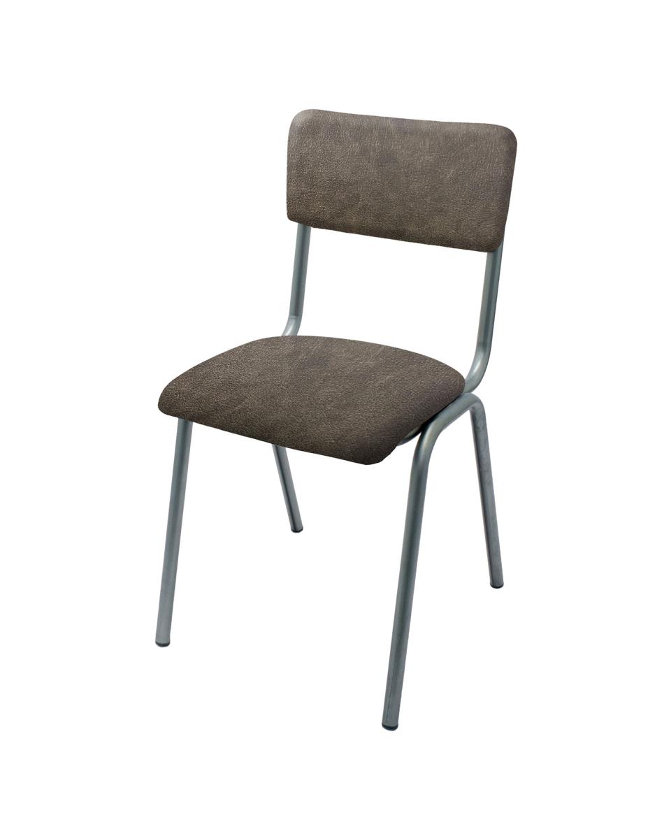 Horeca stoel - Old School - Vintage Metal - PU Antraciet - Promoline
