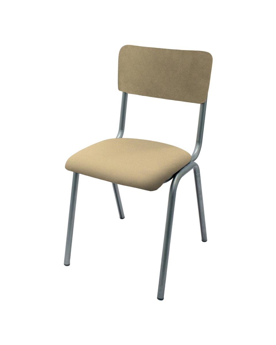 Horeca stoel - Old School - Vintage Metal - Velvet Taupe - Promoline