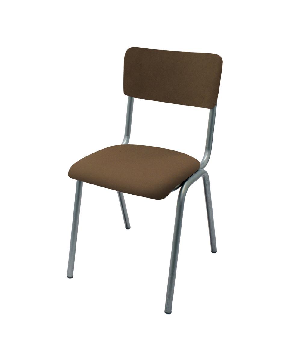 Horeca stoel - Old School - Vintage Metal - Velvet Bruin - Promoline