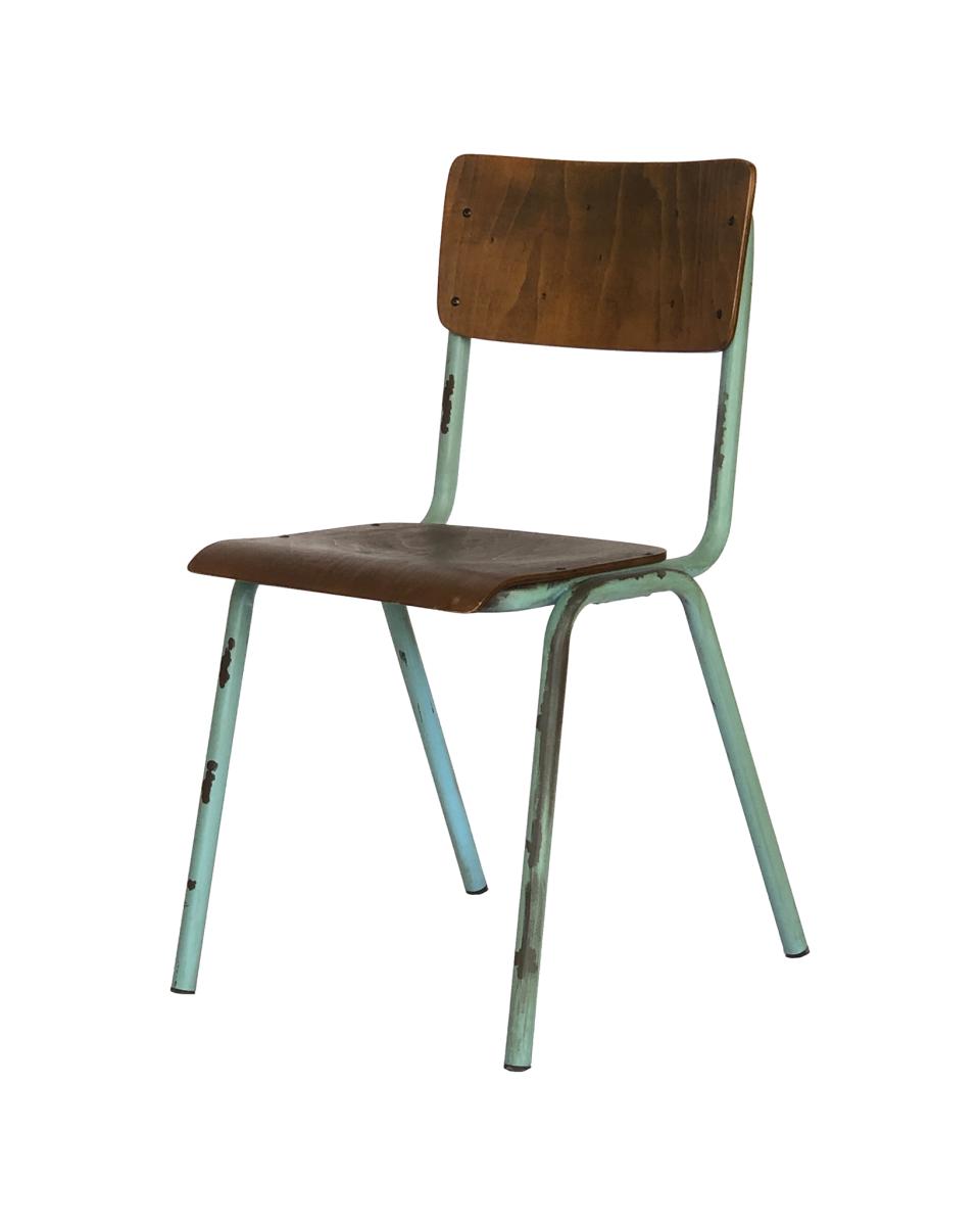 Horeca stoel - Old School - Vintage Groen - Hout - Promoline