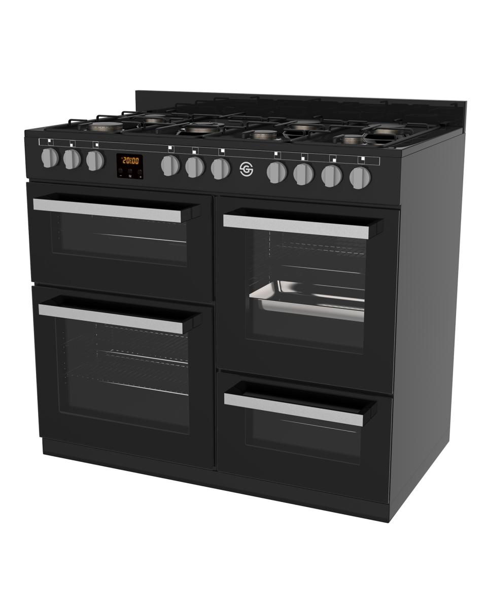 mate kans Vermeend Gasfornuis - 7 pits - H 90 x 100 x 60 CM - Zwart - Promoline