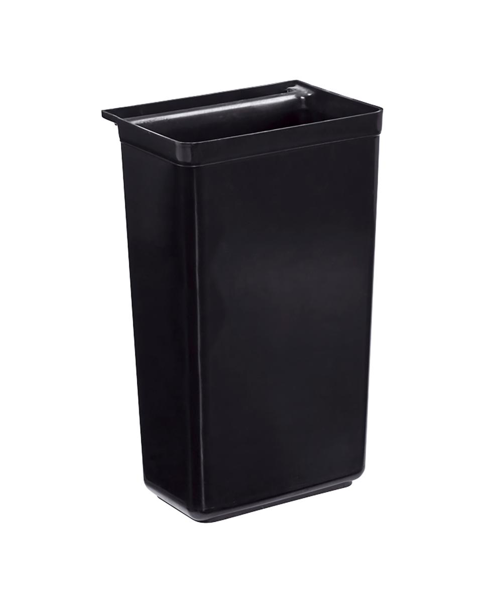 Afvalbak serveerwagen - 30 Liter - H 56 x 33 x 23 CM - Zwart - Kunststof - Promoline