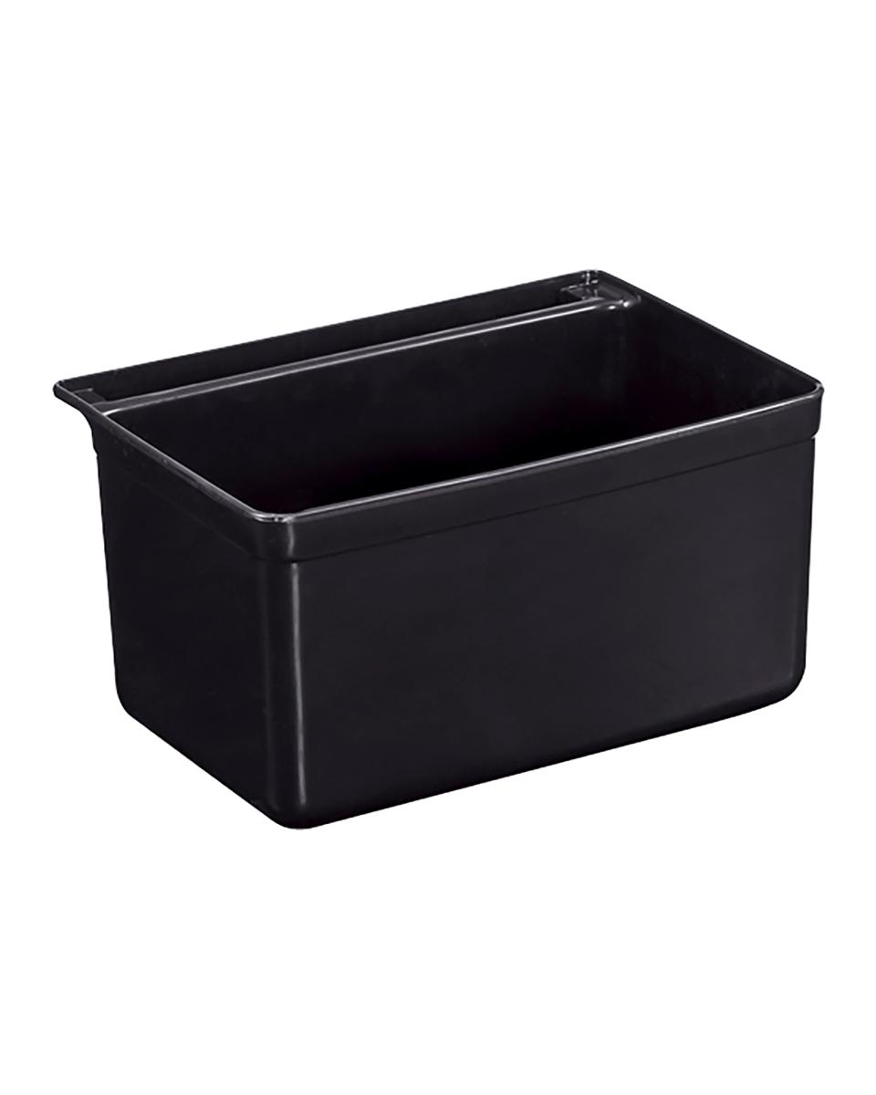 Afvalbak serveerwagen - 9 Liter - H 17.5 x 33 x 23 CM - Zwart - Kunststof - Promoline