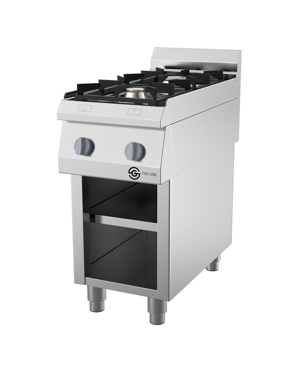 Gasfornuis - G700 Line - 2 pits - 40 CM - Open Onderstel - Promoline