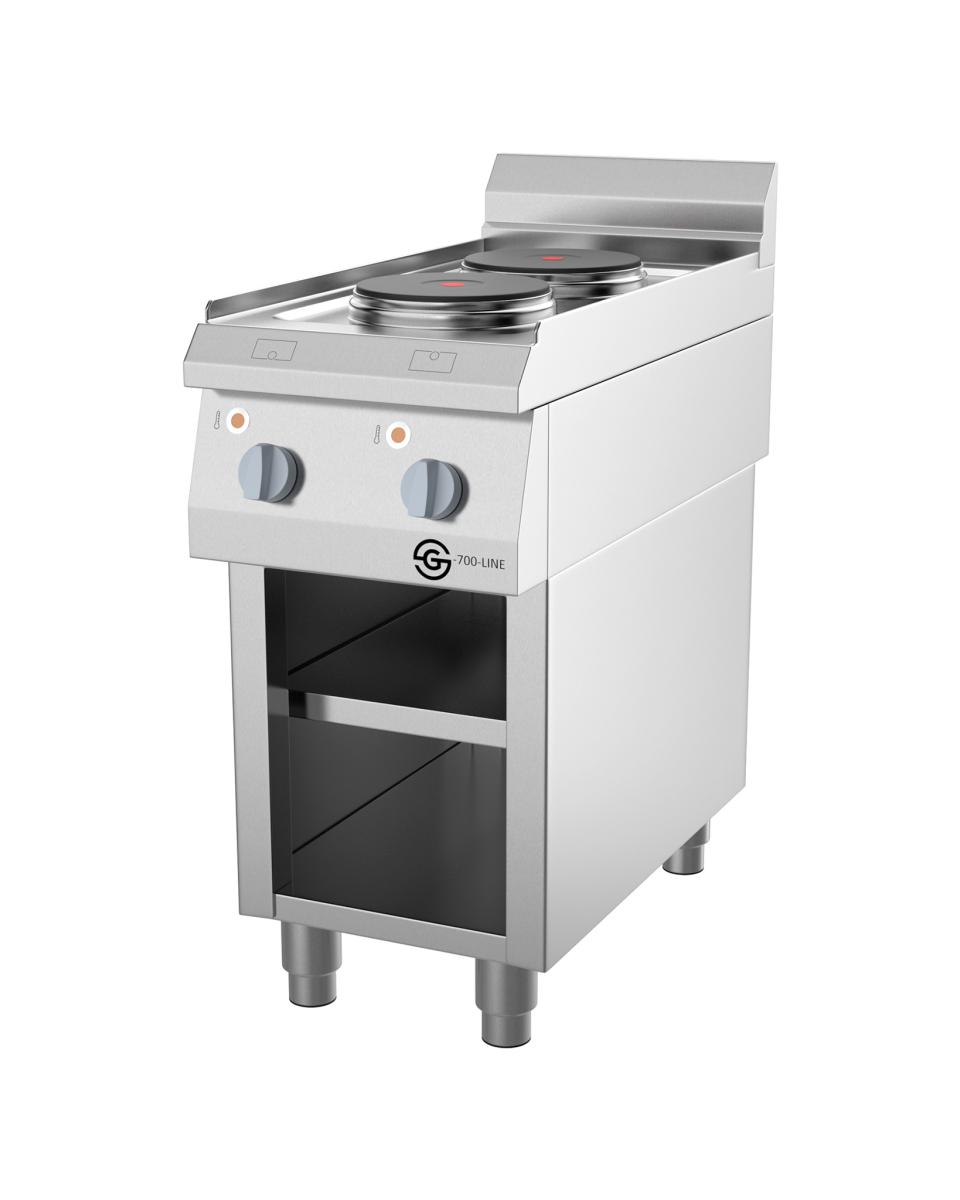 Fornuis - G700 Line - Elektrisch - 2 pits - 40 CM - Open Onderstel - Promoline