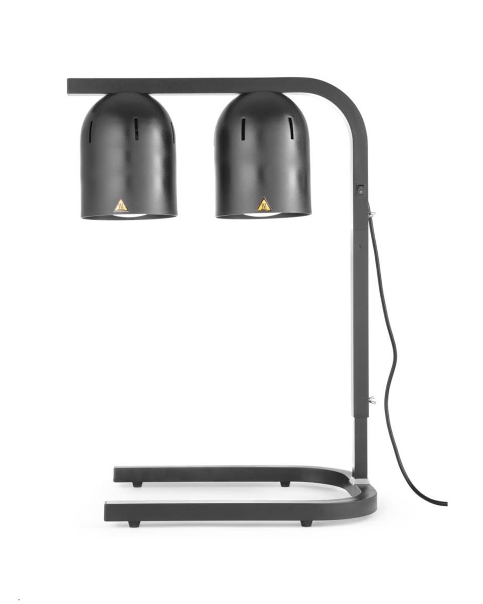 Warmtebrug - 500W - Zwart - Aluminium - 2 Lampen - Promoline