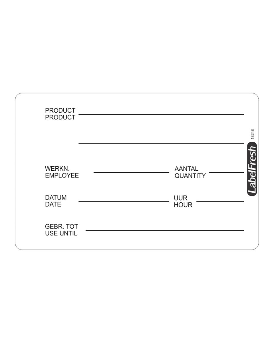Voedseletiketten - Universeel - 500 stuks - 7 x 4.5 CM - Papier - Label Fresh - Profi - 532404