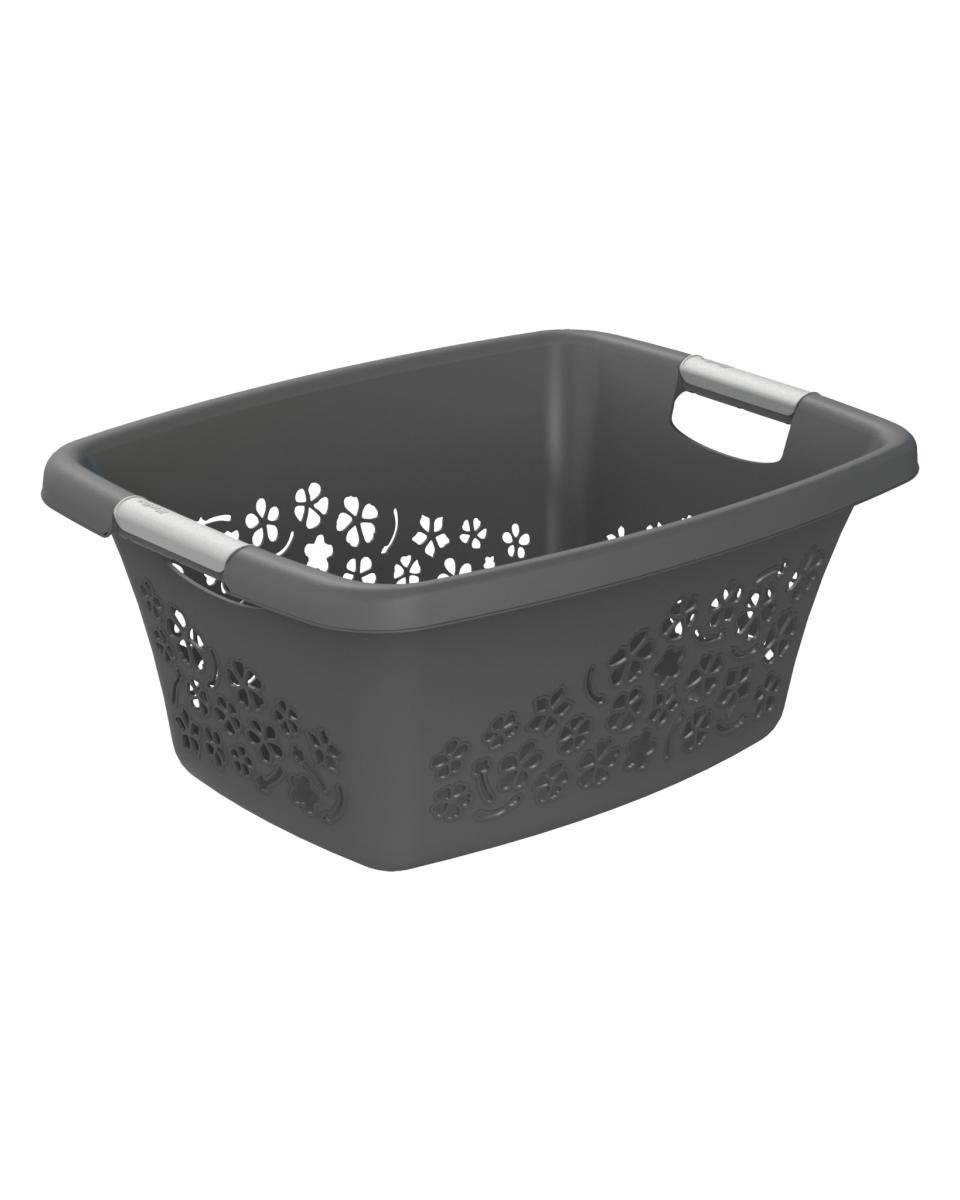 Wasmand - H 26.2 x 49 x 65 CM - 4 Stuks - Kunststof - Rotho - Flowers - 534058