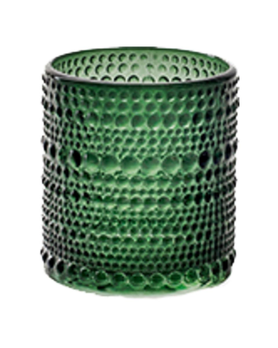 Waxinelichthouder - H 7 x Ø8 CM - Glas - Dots - 534020