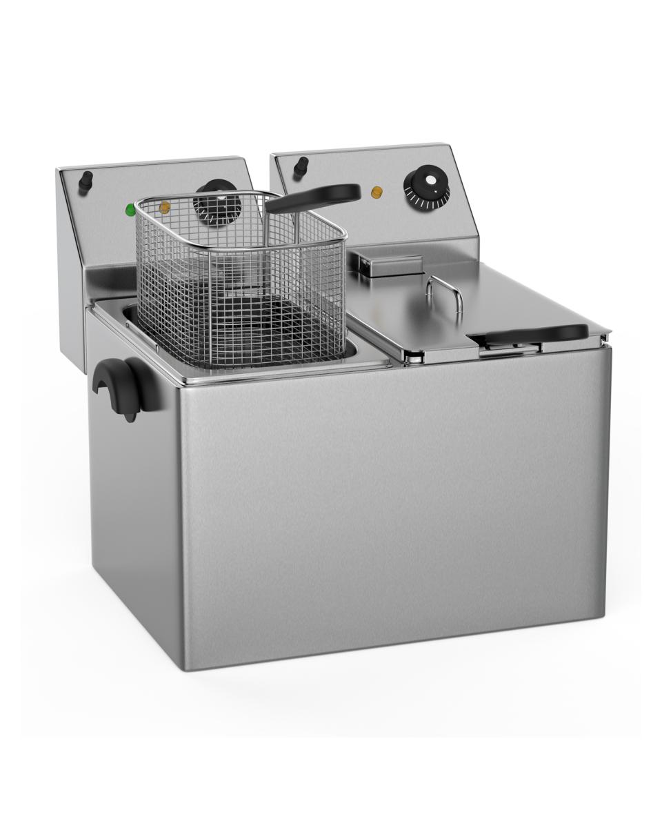 Horeca friteuse - 2 x 8 Liter - Tafelmodel - RVS - Promoline