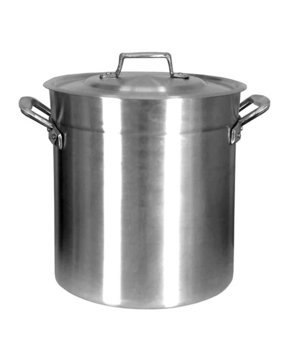 Kookpan - Ø50 x H 50 CM -  98 Liter - Aluminium - Met Deksel - 88702