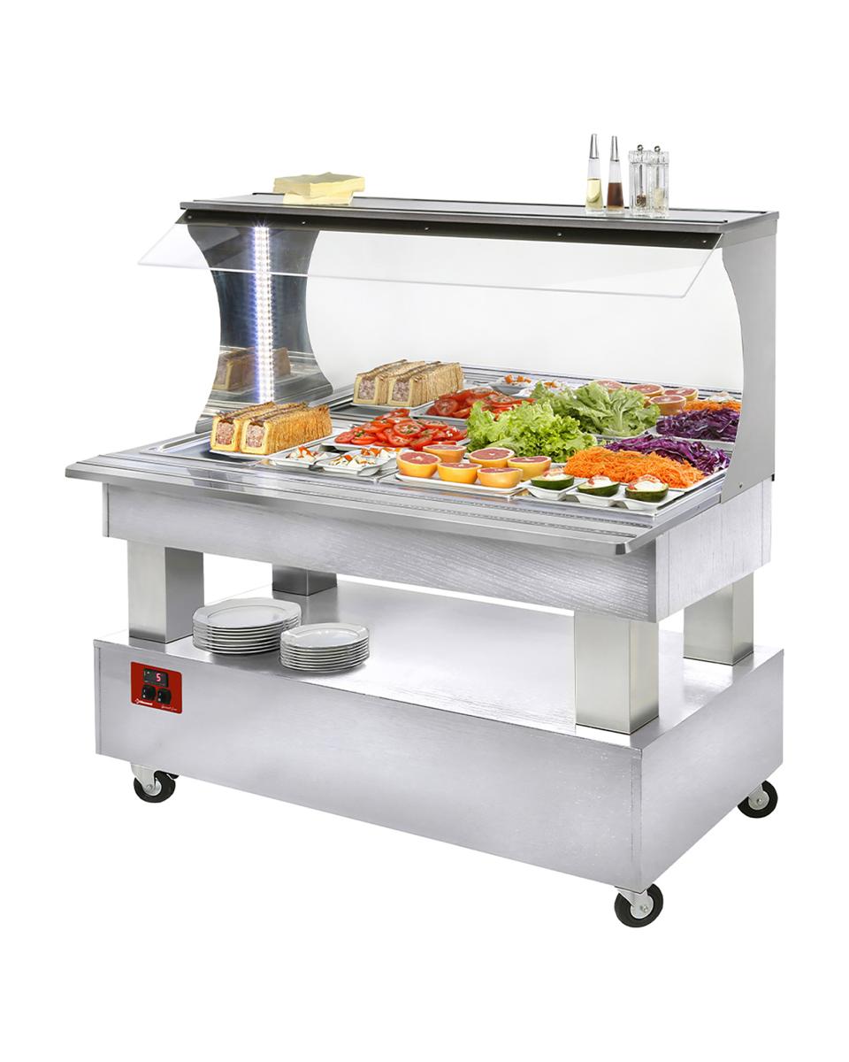 Gekoeld Buffet - 4 x 1/1 GN - H 140.5 x 149.5 x 69 CM - Diamond - ASB/4N-A1-R2