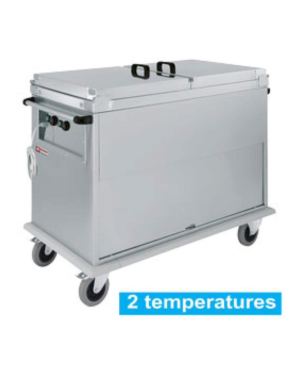 Bain-marie - Elektrisch - Op wagen - 2 x 1/1 GN - Diamond - CTBM/2C-TD