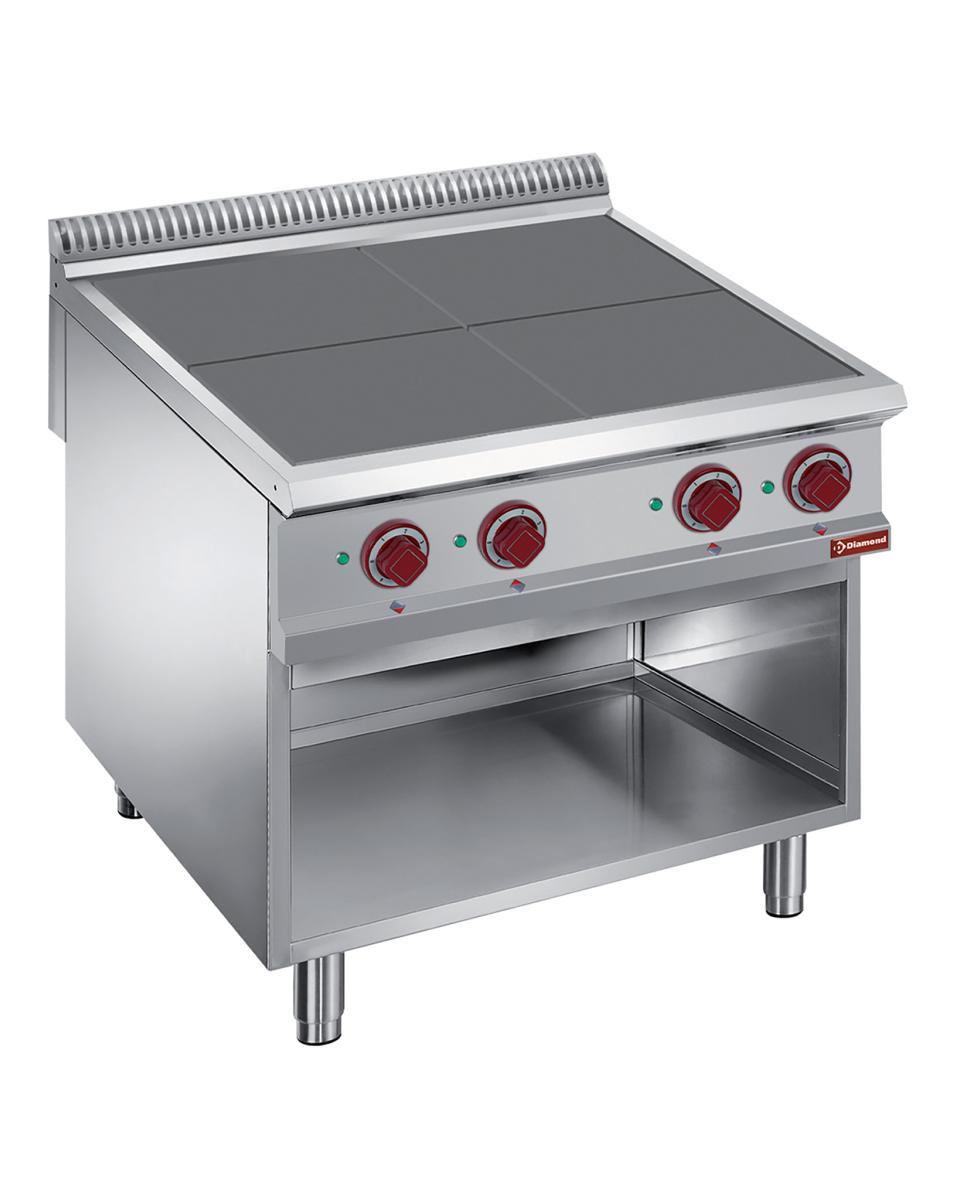 Fornuis - Elektrisch - 4 Platen - 30x30 CM - Open onderstel - Diamond - E9/4SPA8