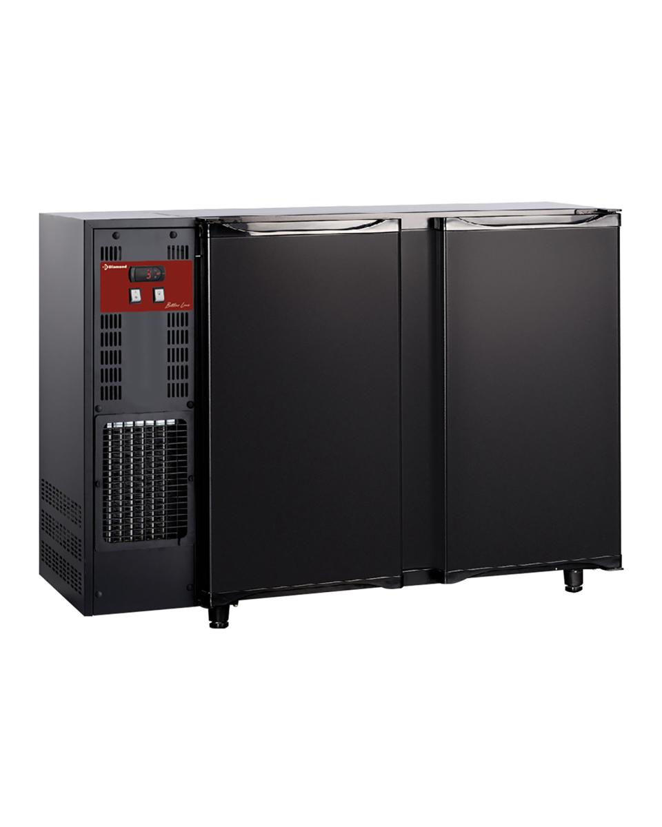 Flessenkoeler - 375 Liter - 2 Deurs - Zwart - Diamond - TAVT/2-R2