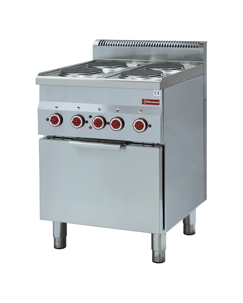 Fornuis - Elektrisch - Convectieoven - 4 Pitten - Ø18 CM - Diamond - E60/4PFV6-230/3-
