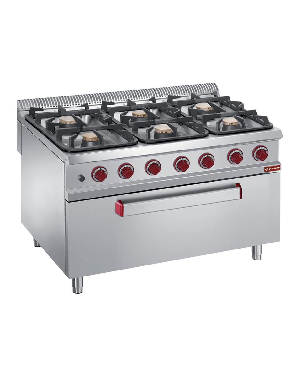 Gasfornuis - Gasoven - 6 Pitten - Diamond - G9/6BFM12