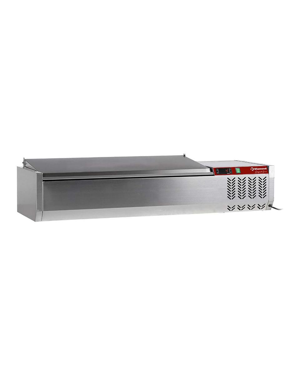 Gekoelde Opzetvitrine - 120 CM - 4 x 1/3 GN - RVS - Diamond - SY120/CC-R6