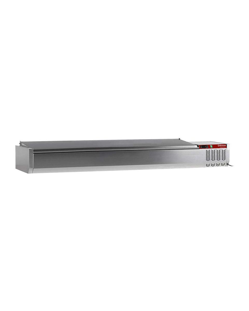 Gekoelde Opzetvitrine - 200 CM - 9 x 1/3 GN - RVS - Diamond - SY200/CC-R6