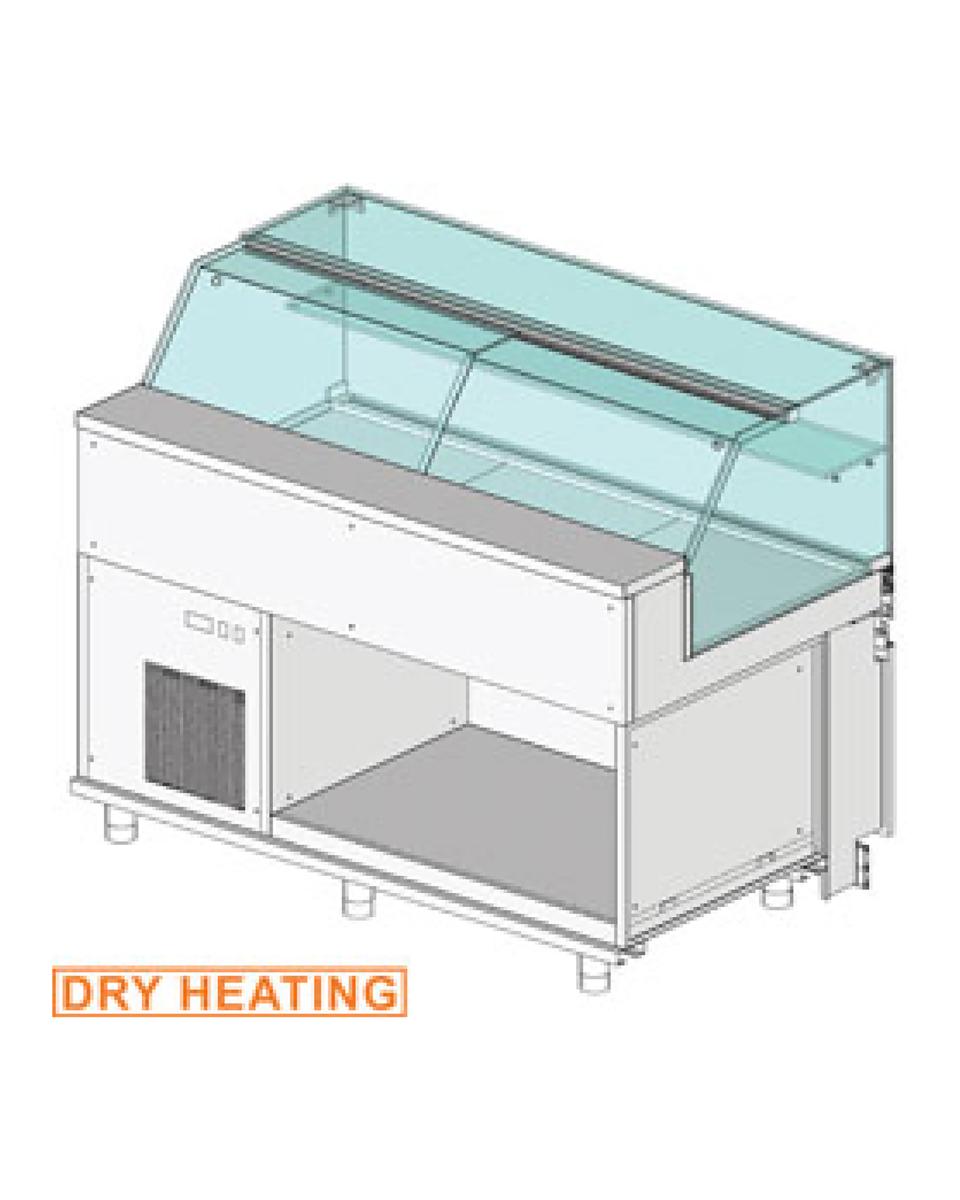 Koeltoonbank - 150 CM - Rechte ruit - 550W - 230V - RVS - Diamond - CB15X