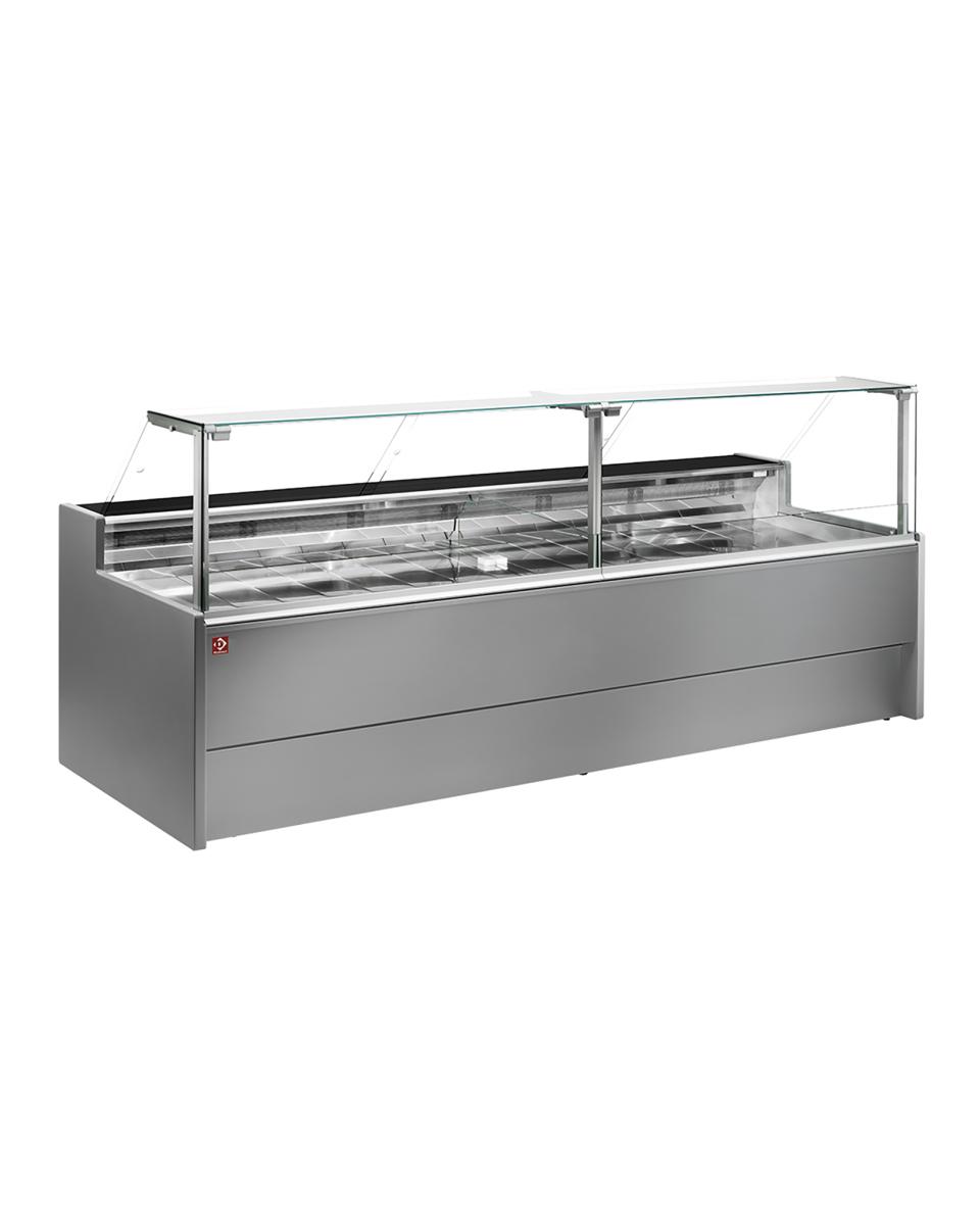 Koeltoonbank Venice - 200 CM - Rechte ruit - 590W - 230V - Grijs - Diamond - VZ20/G8-VR2