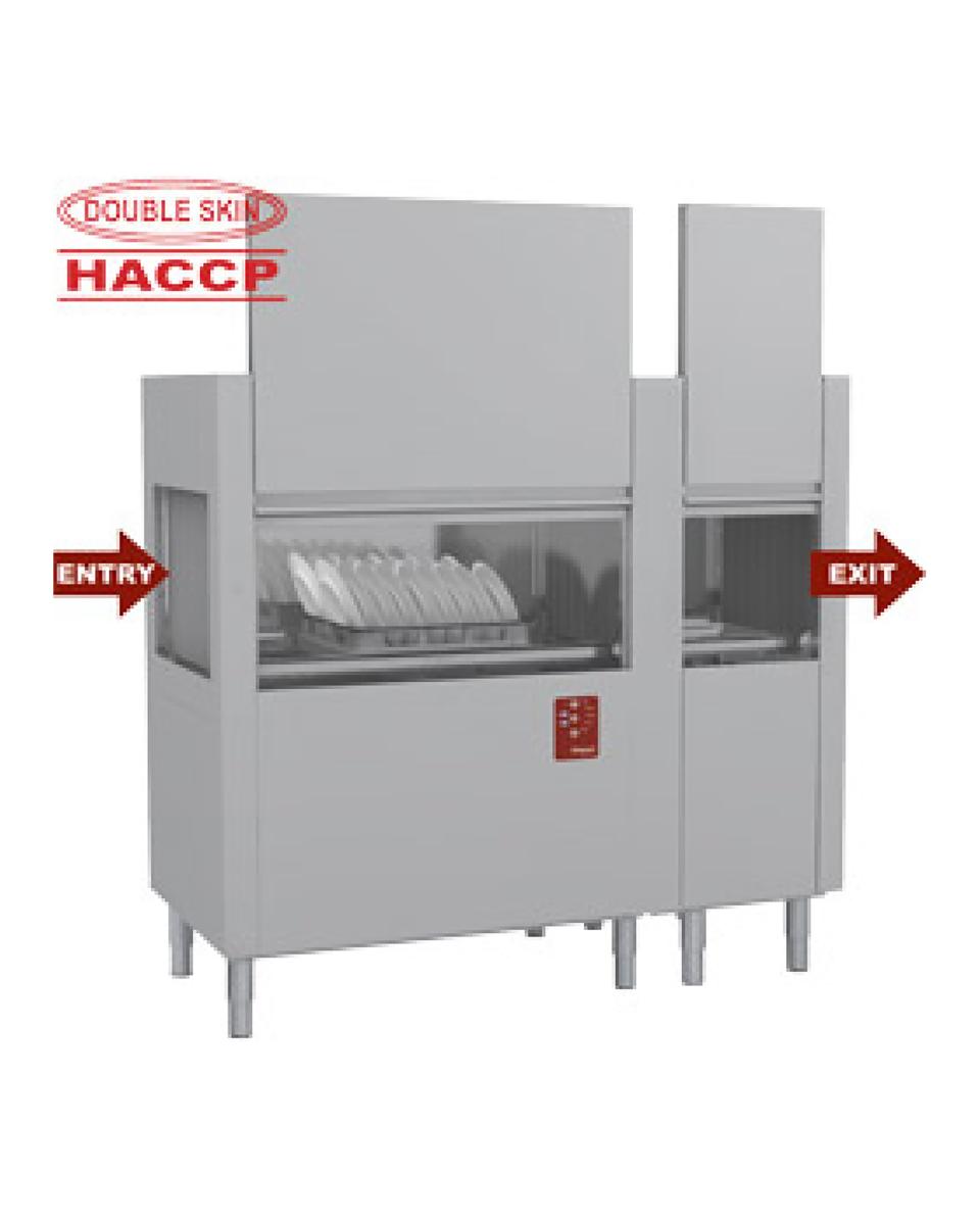 Korventransport vaatwasser - Mand 50 x 50 CM - 200 Korven/uur - 400V - H 161.5 x 170 x 77 CM - Diamond - DATIC20E/7