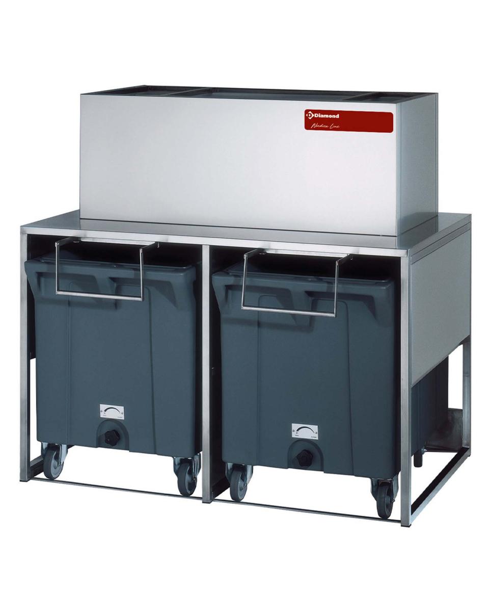 Opslagbakken - 2 x 108 KG - Op wielen - Diamond - DROLBIN/90-115