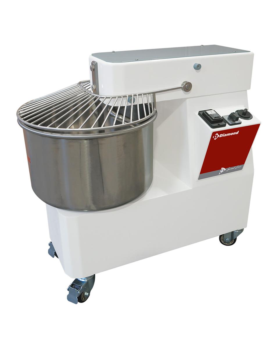 Spiraalkneder - 33 Liter - 2 Snelheden - Wielen - Timer - 400V - Diamond - NT33/T2V