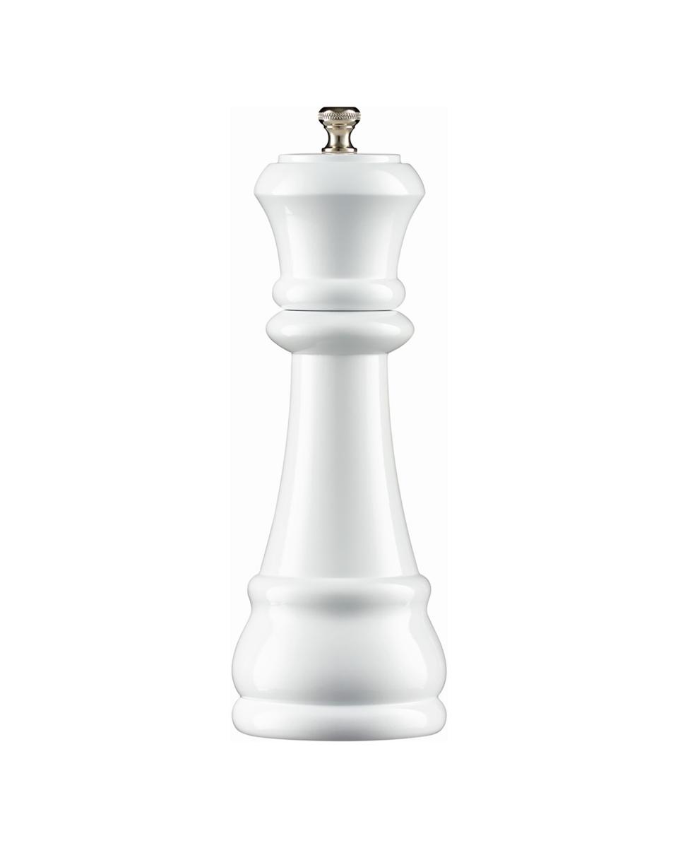Pepermolen - 20 CM - Keramisch maalwerk - Hout - Wit - Dame - Promoline
