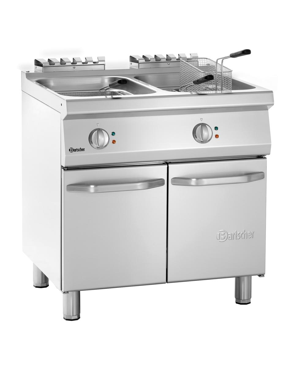 Friteuse - 2 x 23 Liter - Aftapkraan - 400V - Bartscher - 286922