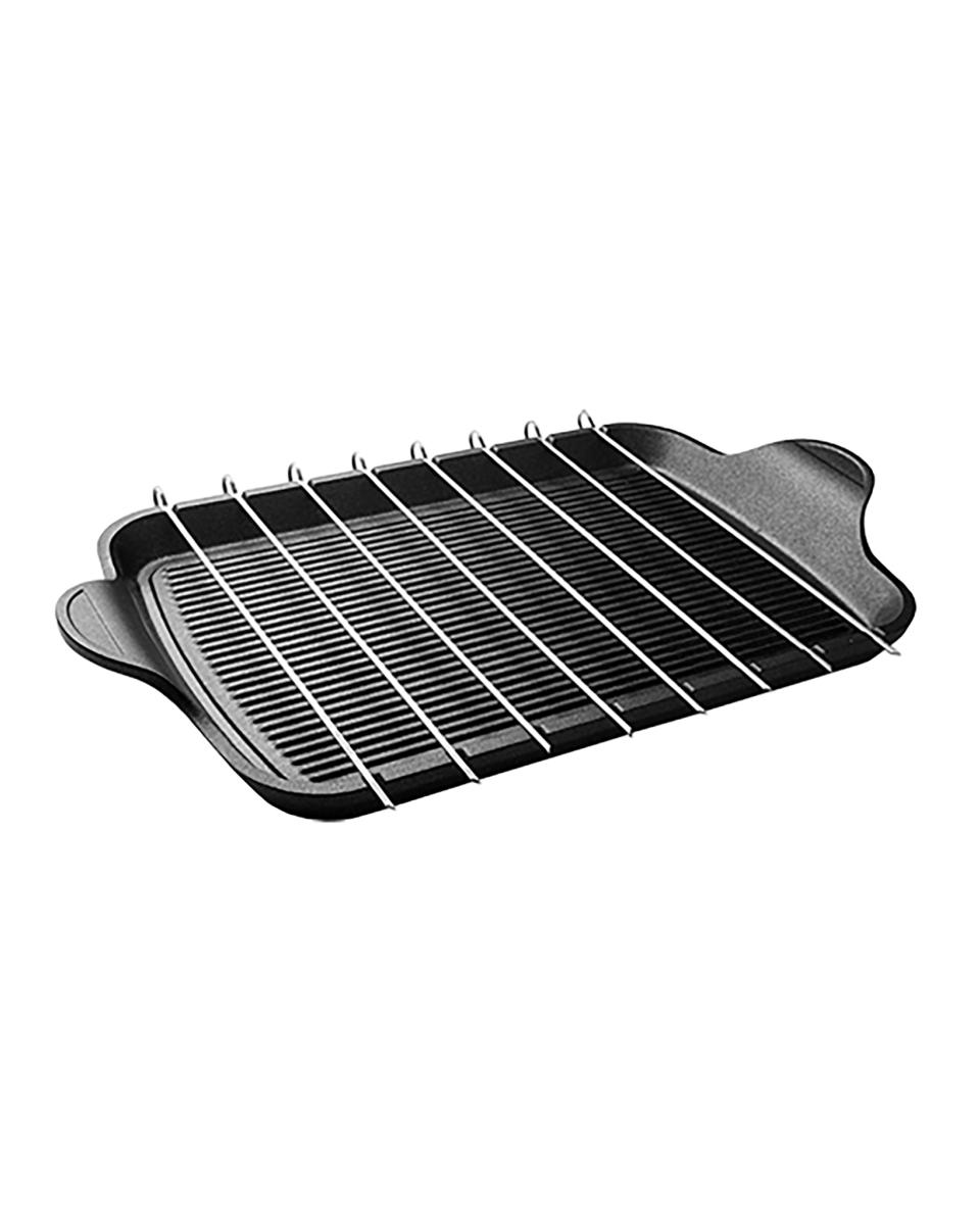 Grillplaat - H 0.5 x 47 x 26 CM - 1.925 KG - Gegoten Aluminium - Risoli - 729005