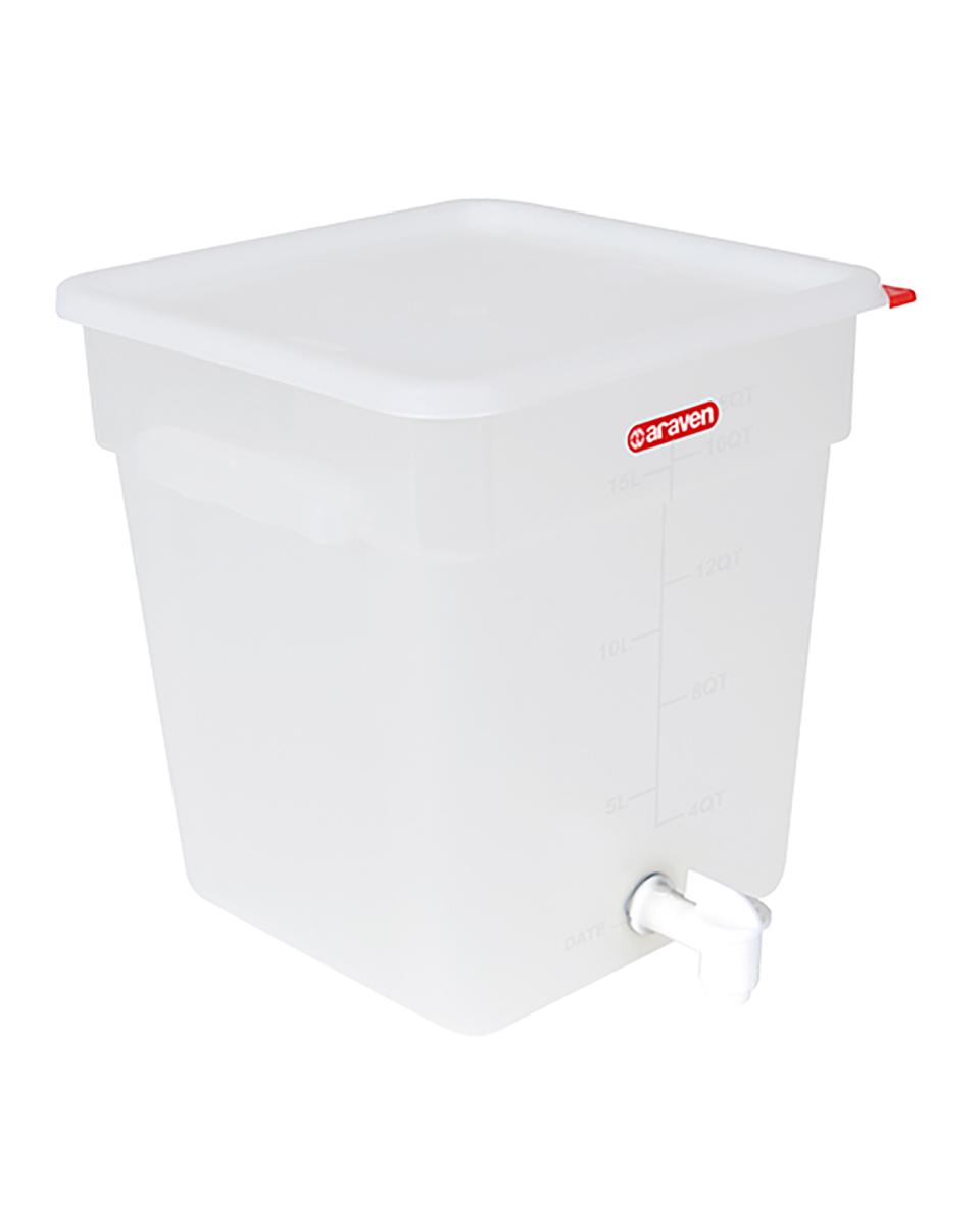 Sapdispenser - H 32 x 28.5 x 28.5 CM - 1.203 KG - Polypropyleen - 18 Liter - Araven - 962065
