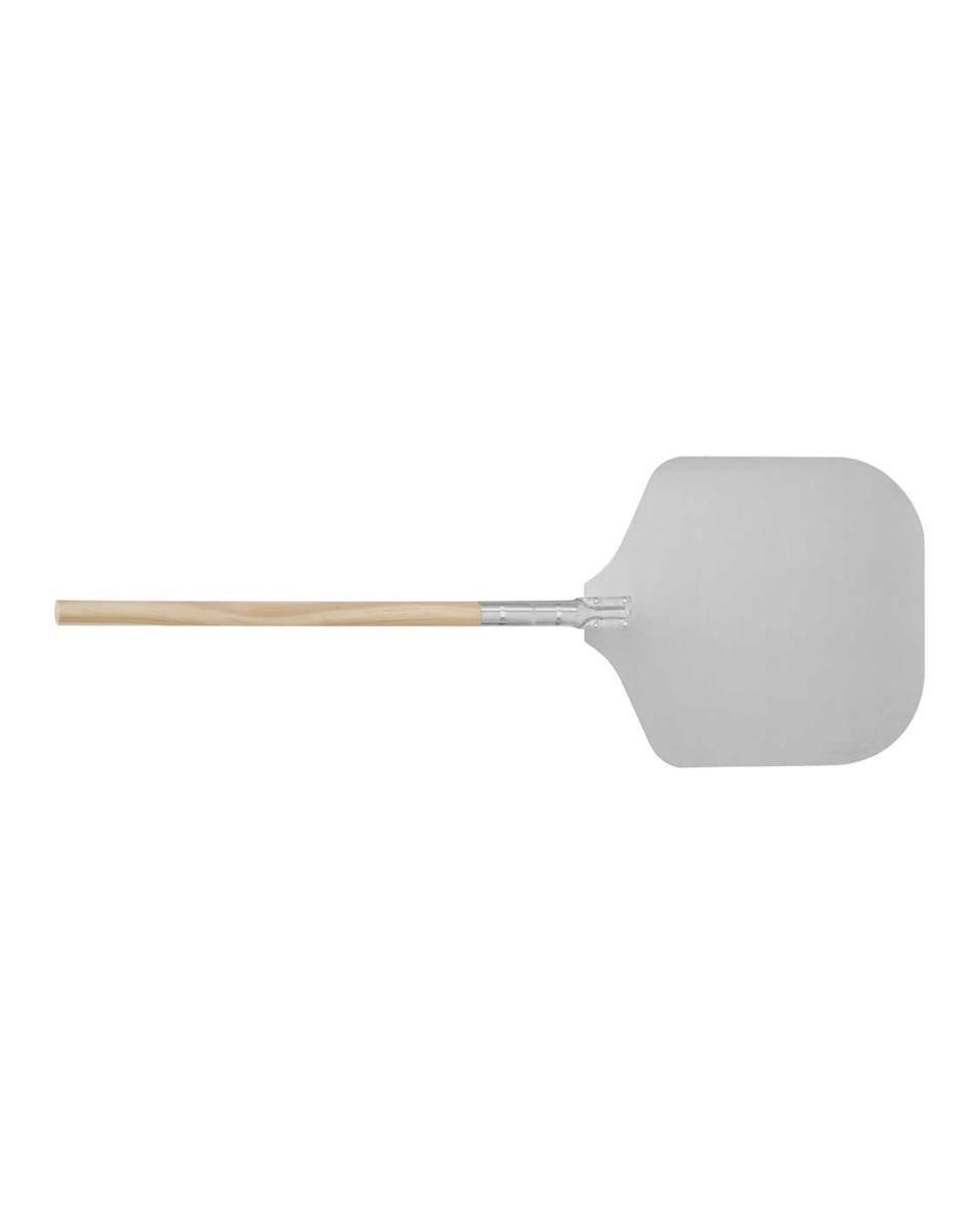 Pizzaschep - Aluminium - Houten steel - 35.5 x 30 CM - Promoline