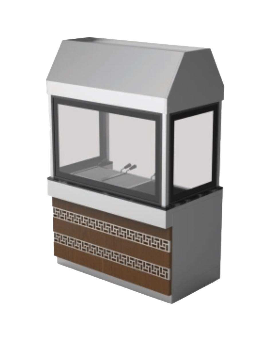 Houtskoolgrill - G-Line - 3 Delig - Afzuigkap - H 215 x 136 x 79 CM - Promoline