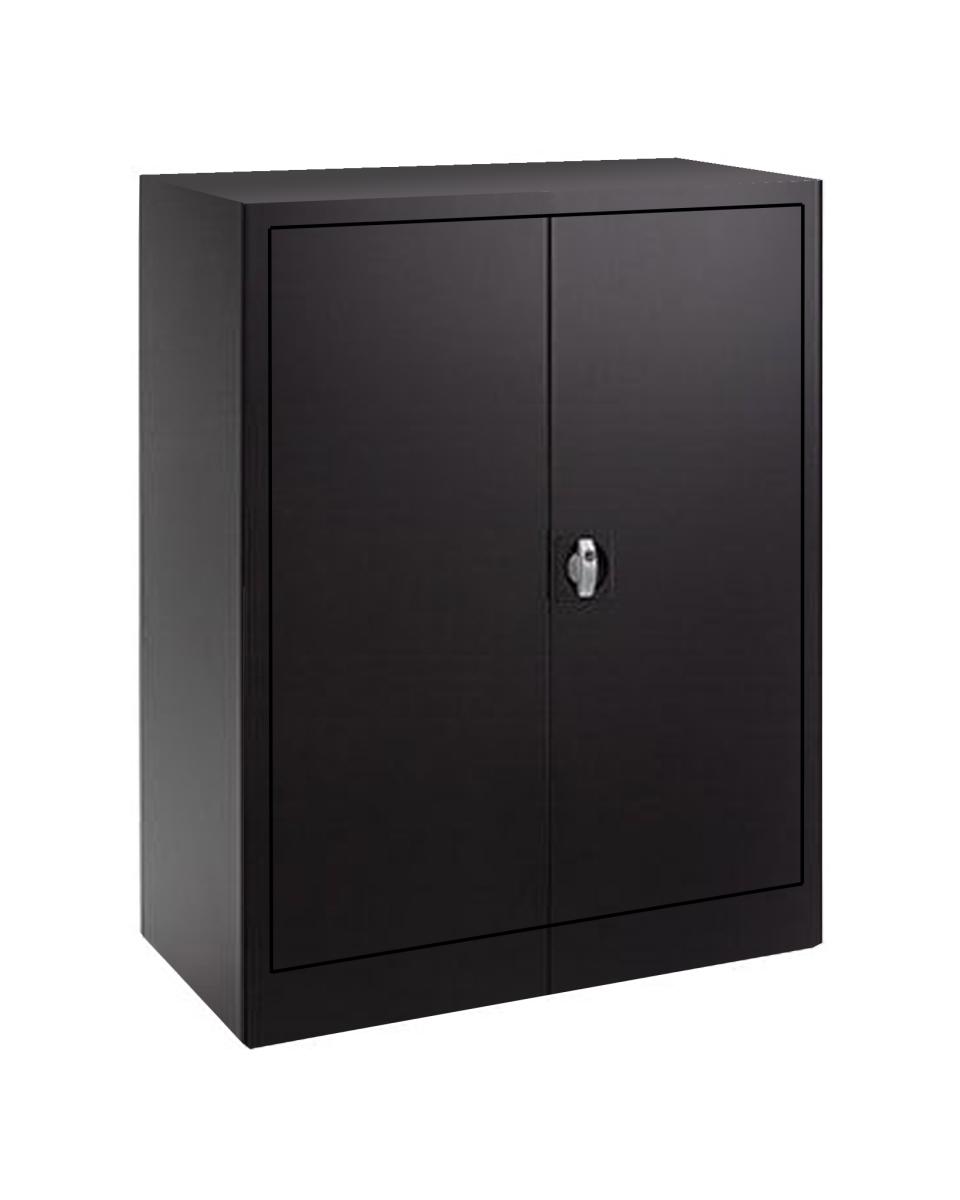 Dossierkast - Zwart - H 100 x 80 x 42 CM - Met slot - FLC