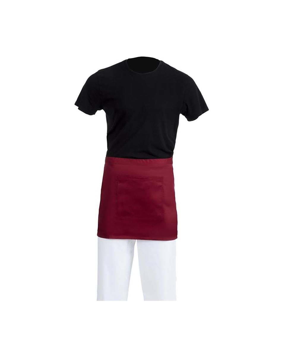 Sloof - Kort - Unisex - Bordeaux - 75 x 37.5 CM - Polyester/Katoen - Whites Chefs Clothing - BB177