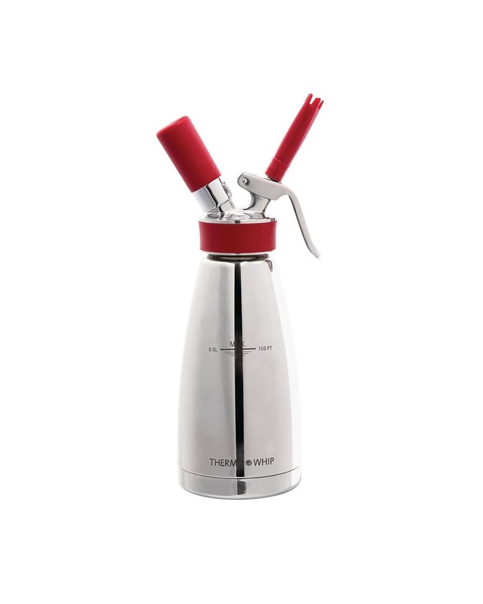 Slagroomapparaat - 0.5 Liter - H 26 x 9 x 9 CM - RVS - ISI - CB503