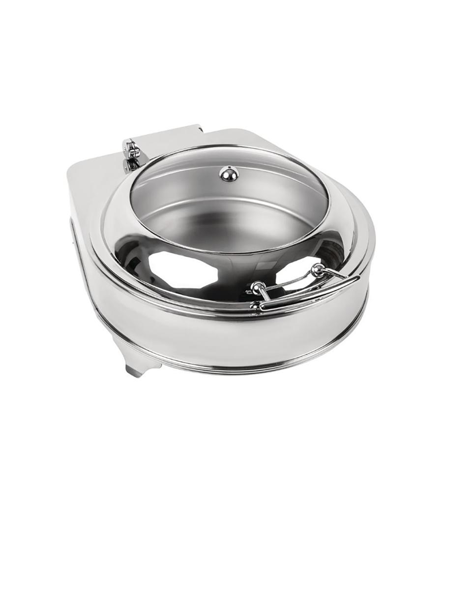 Chafing dish - 6 Liter - H 24 x 42.5 x 49 CM - RVS/Glas - Olympia - CB729
