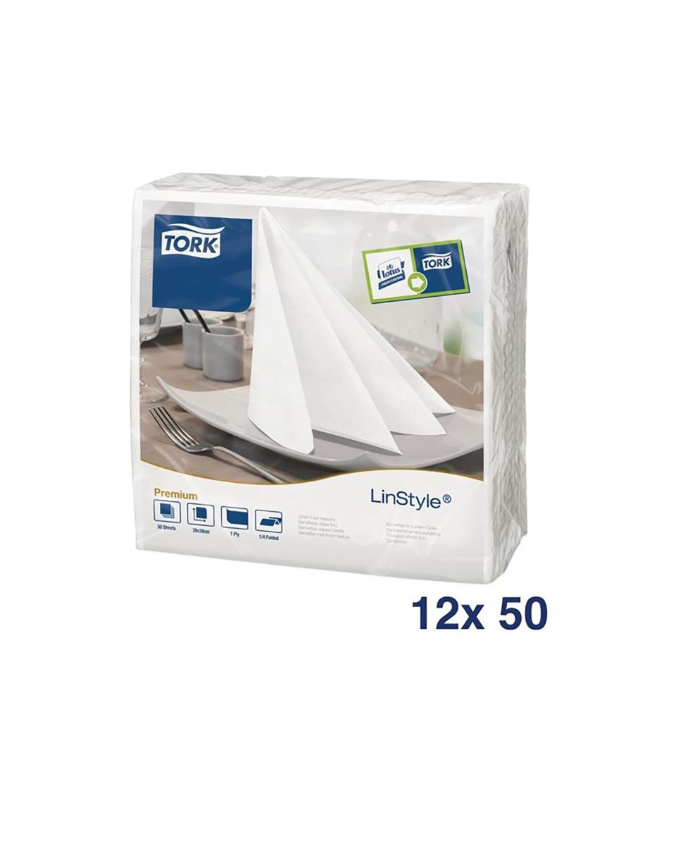Dinerservetten - 600 stuks - Wit - 40 x 40 CM - Tork - DP180
