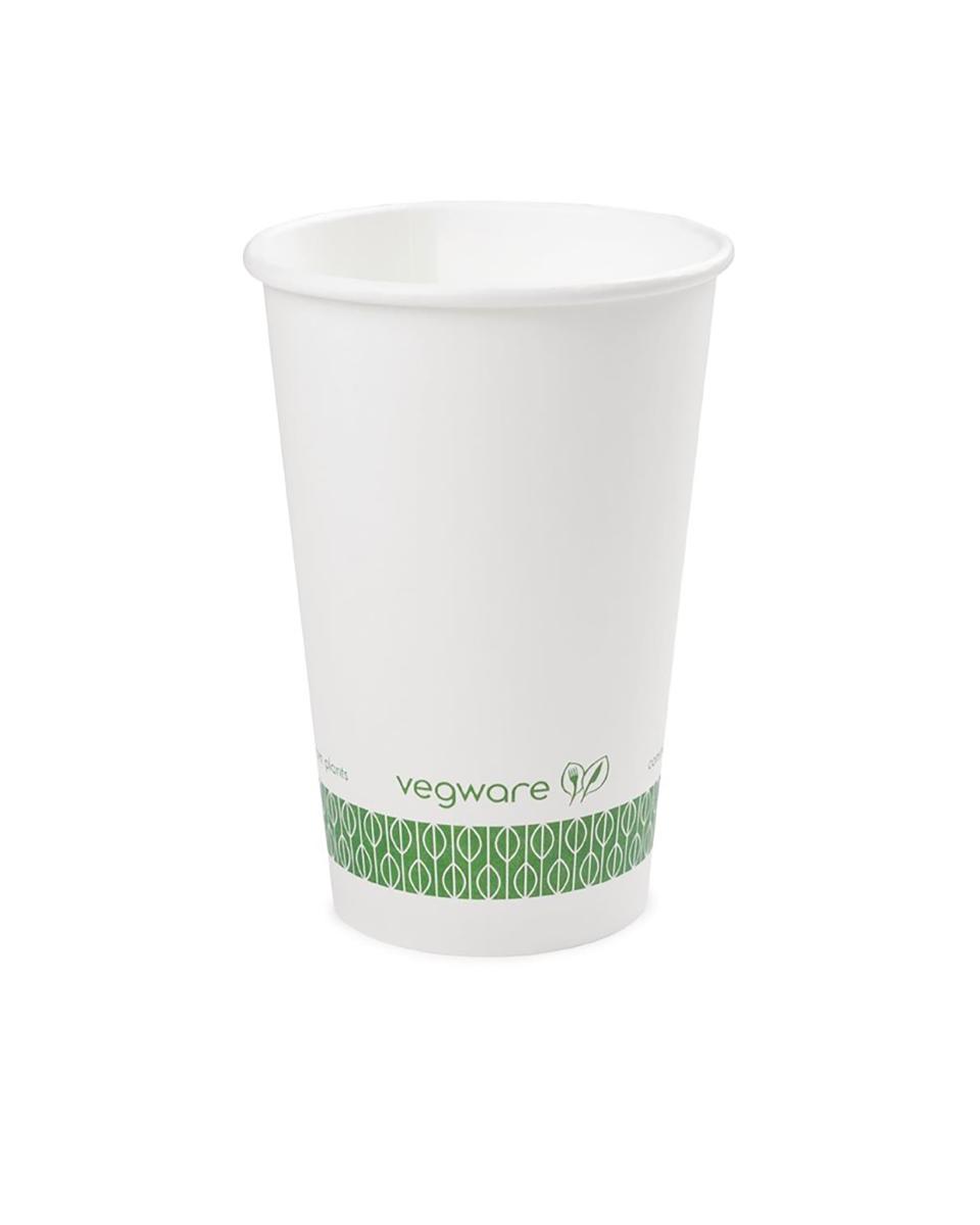 Wegwerp koffiebekers - 0.46 Liter - 1000 stuks - Wit - Ø 8.9 x H 12.8 CM - Papier/Pla - Vegware - DW620