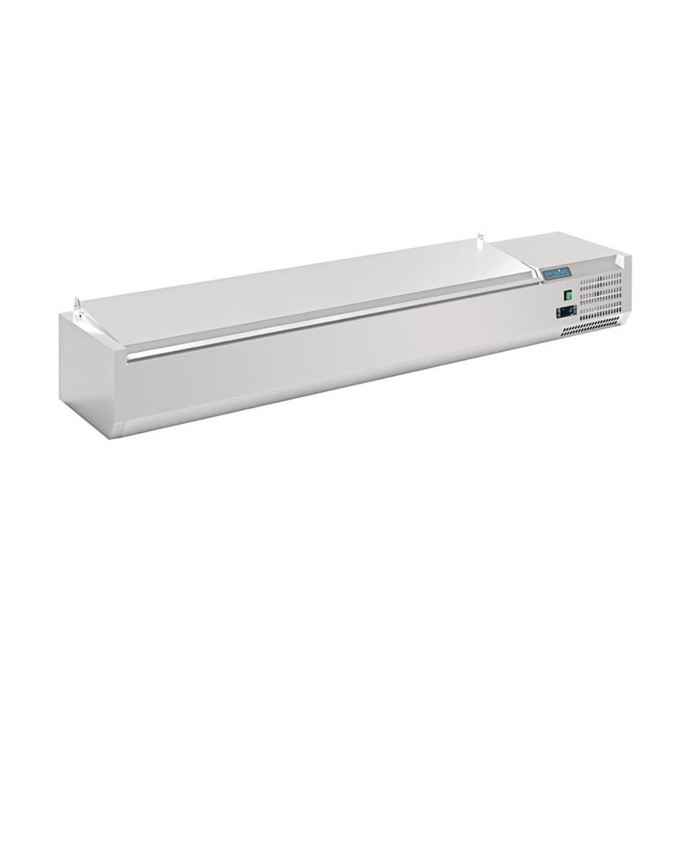 Gekoelde opzetvitrine - 8 x 1/4 GN - H 27.4 x 180 x 33.5 CM - 230 V - Polar - FA856