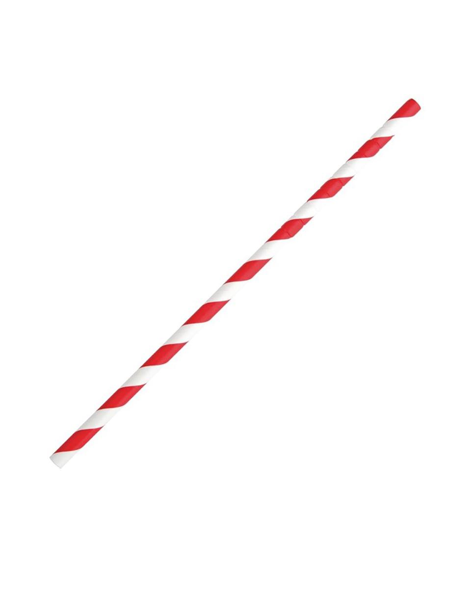Wegwerp rietjes - 250 stuks - Rood - Fiesta Green - FB142