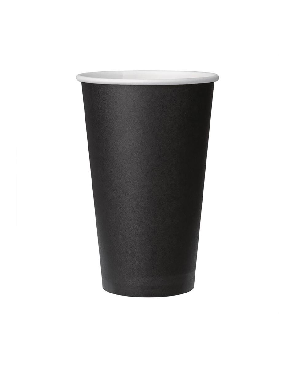 Wegwerp koffiebekers - 0.45 Liter - 1000 stuks - Zwart - H 13 CM - Fiesta - GF044