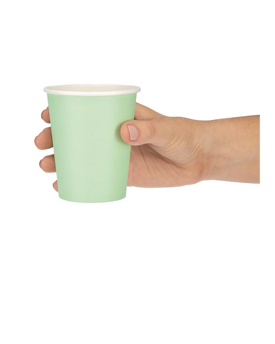 Wegwerp koffiebekers - 0.23 Liter - 1000 stuks - Turquoise - H 9 CM - Fiesta - GP403