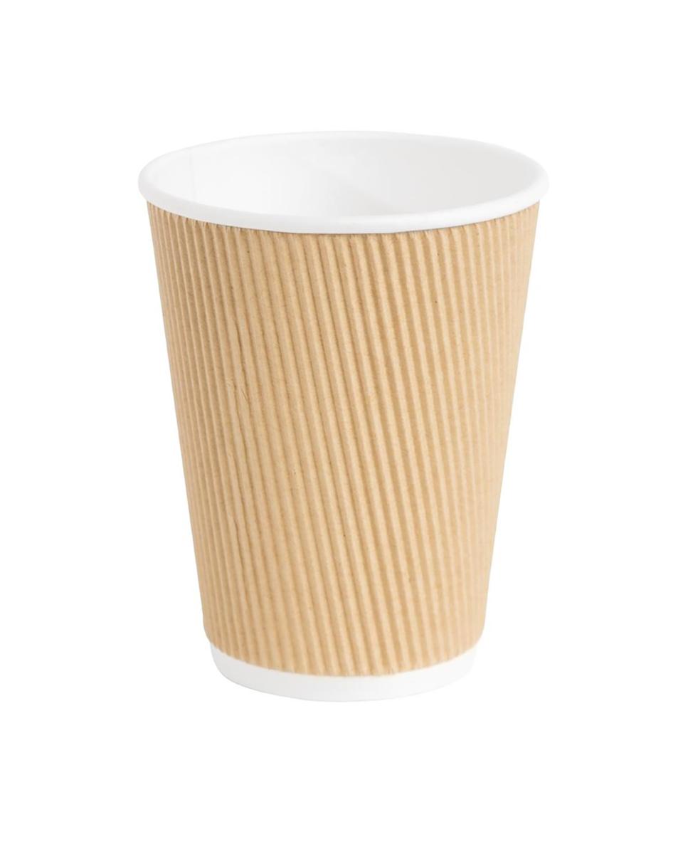 Wegwerp koffiebekers - 34 CL - 500 stuks - Bruin - H 11 CM - Fiesta - GP444