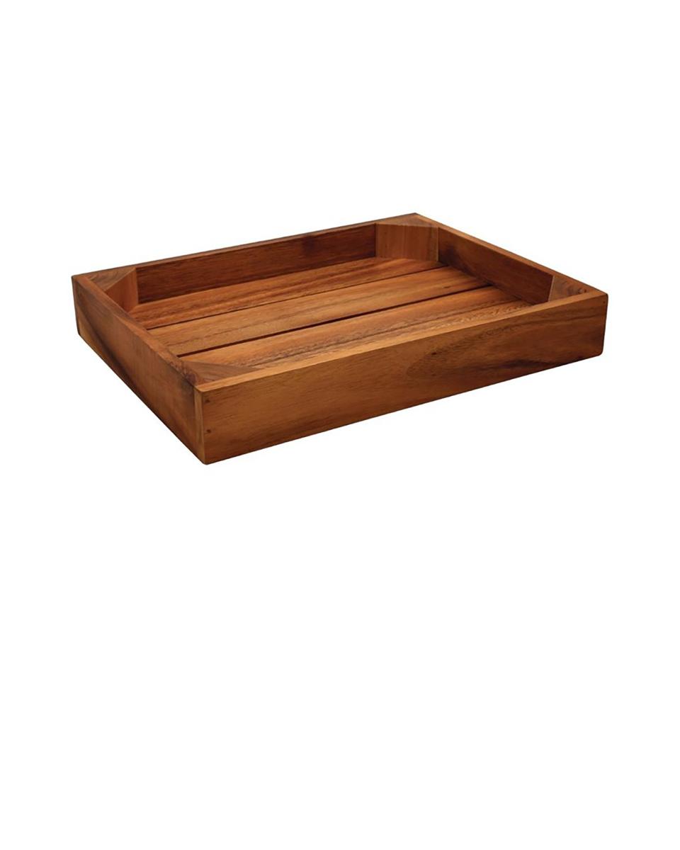 Displaykrat - Zwart - H 5 x 33 x 25.4 CM - Acaciahout - T&G Woodware - GF197